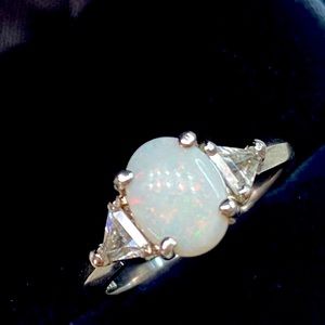 Opal Sterling Silver Ring